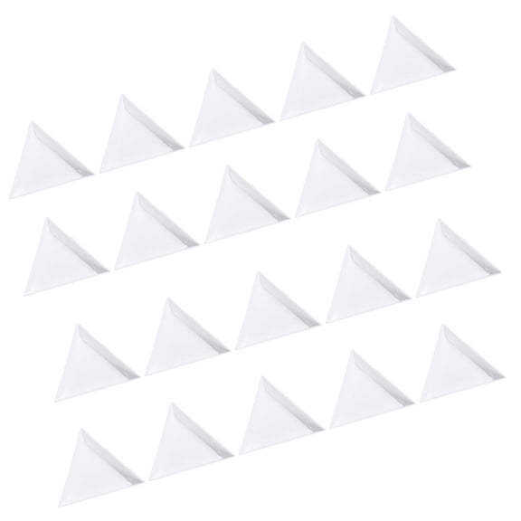 SWETRACE 20Pcs White Plastic Jewelry Plates Lightweight Triangular Trays for DIY Jewelry Making