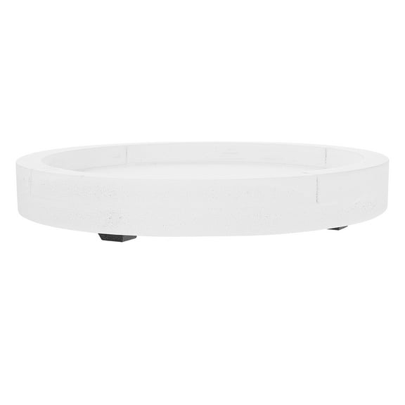 Masteelf White Round Planter Saucer - Heavy-Duty Water Tray for Indoor Plants, Decorative Cement-Like Flower Pot Base, Humidity Tray