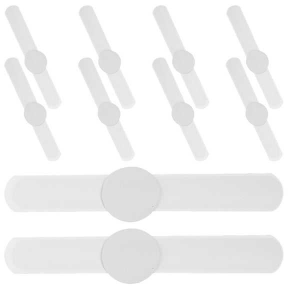 Masteelf White Slap Bracelets for DIY Use Lightweight PVC Metal Material 10 Pieces