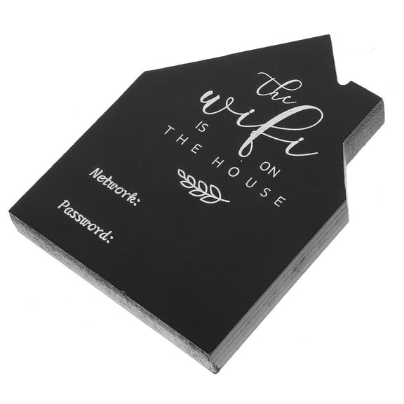 HEATSHAKING WiFi Password Prompt Sign Acrylic Black For Home Office 1Pcs