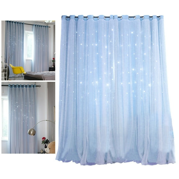 Masteelf Window Coverings Star Cutout Curtains