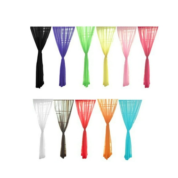 Masteelf Window Screen Transparent Curtains Sheer Temporary Blinds for Yellow