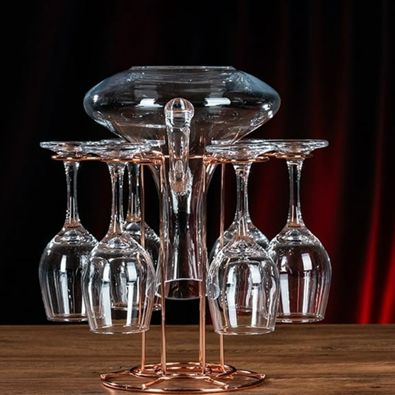 Masteelf Wine Cup Rack Glass Organizer Shaped Small Holder Rose Gold