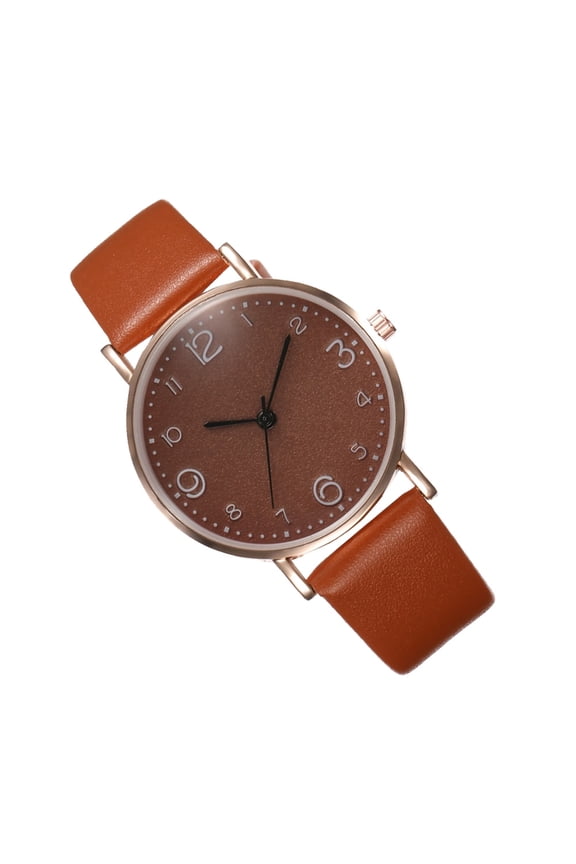 Women's Stylish Quartz Watch with Brown Belt, Size 23.5x3.6cm, Elegant Timepiece for Everyday Wear