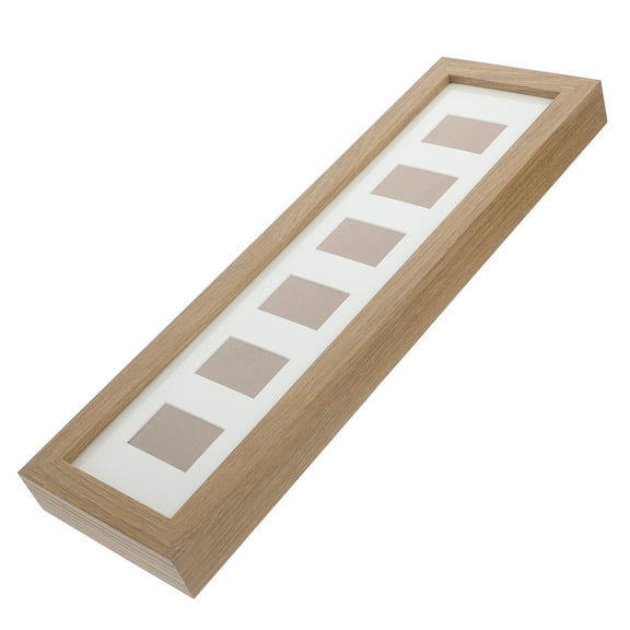 Masteelf Wood Picture Frame 6 Grid Rustic Photo Frame Wall Mounted Diy Shell Snail Collector For Plant And Animal Specimens For Home Office College Desk Display Prop