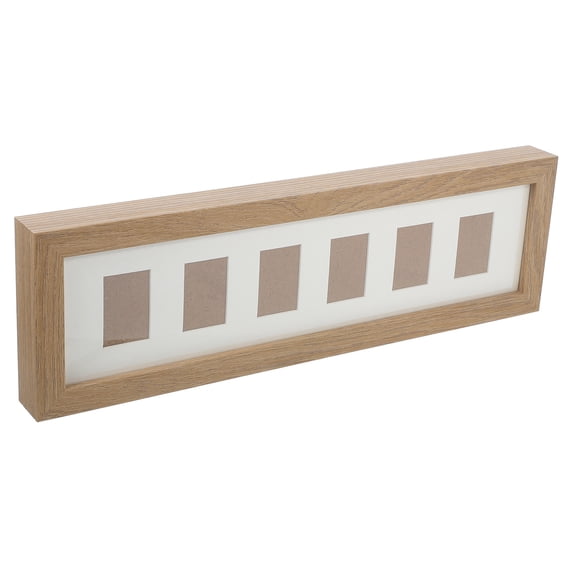 Masteelf Wood Picture Frame With 6 Grids Plant And Animal Specimens Storage Case Diy Shell Collection Rustic Collage Frame Desktop Photo Display Frame For Home Wall Decor