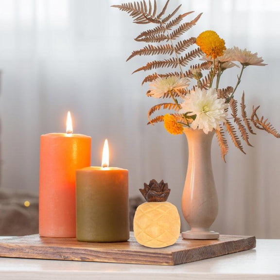 Masteelf Wood Pineapple Sculpture Small Decorative Statue For Home Decor And Creative Desktop Ornaments