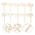 thumbnail image 1 of Masteelf Wood Table Number Signs for Wedding Reception Beige Color Classic Style Decorations 10pcs, 1 of 8