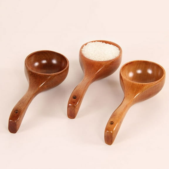 Masteelf Wood Tablespoon Scoop Wooden Rice Dipper Soup Spoons Silverware