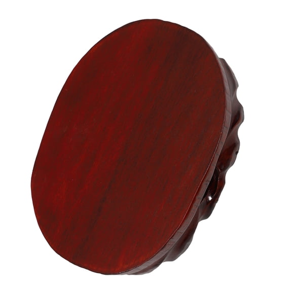 IDEANATEGRATE Sturdy Dark Red Wooden Base for Vases and Plants Elegant Design