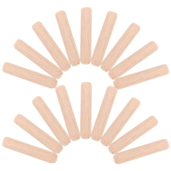 Masteelf Wooden Dowel for Furniture Crafts with Fluted Surface Safe Wood Material Beige Color 6x30mm