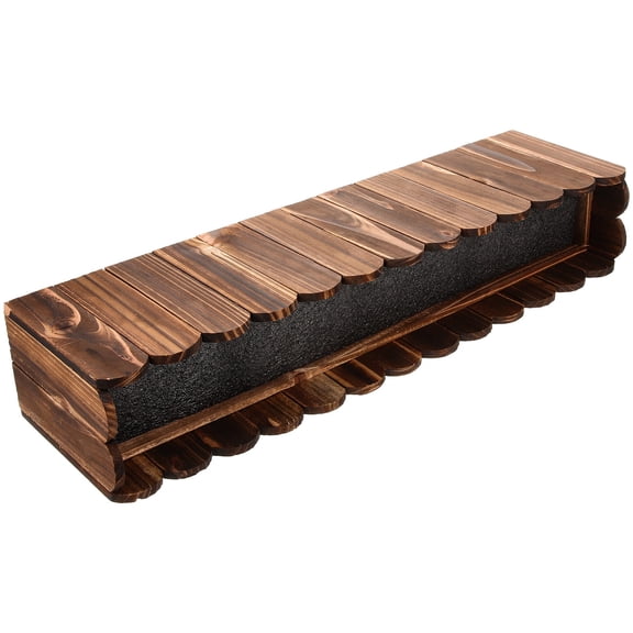 Masteelf Small Wooden Flower Pot Planter for Indoor Balcony Decor, Multi-Color Wood Material, Perfect for Home and Office