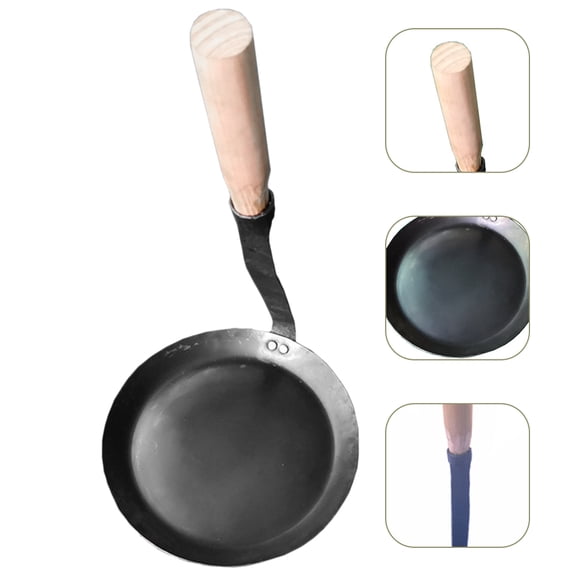 Masteelf Wooden Handle Frying Spoon with Non-Stick Design, Multi- Utensil for Home Cooking