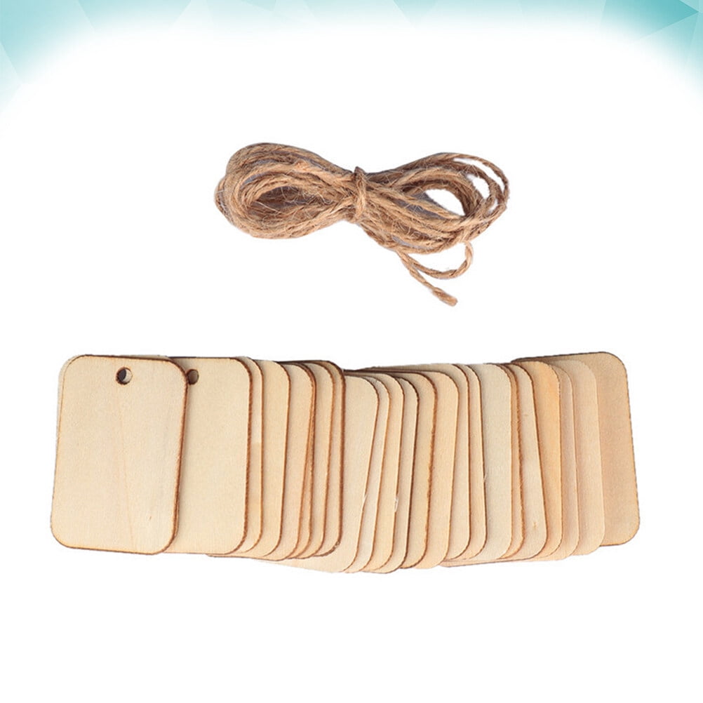 Tag For Rope Masteelf Wooden Hanging Tags with Rope for Wedding Decoration Beige ...