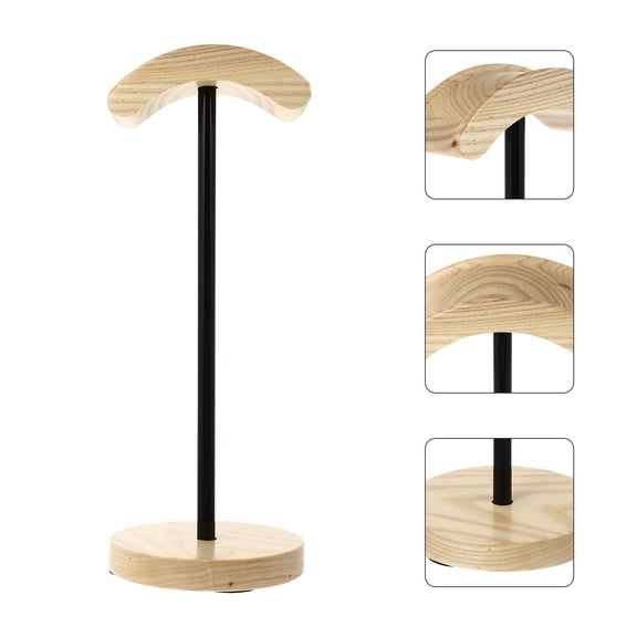 Masteelf Wooden Headset Stand Household Gaming Headset Holder Universal Headphone Hanger