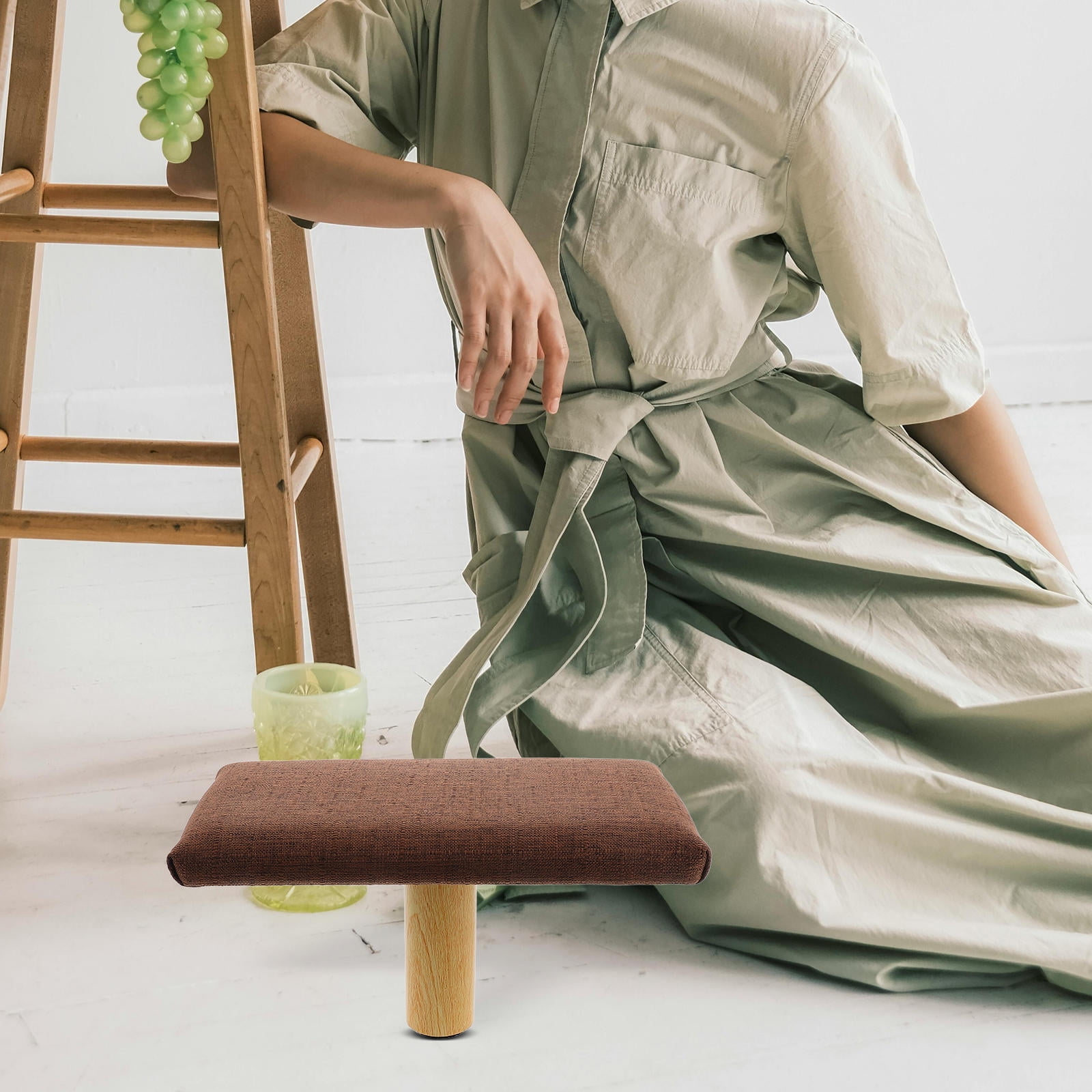 Masteelf Wooden Meditation Stool Balance Kneeling Stool Comfortable