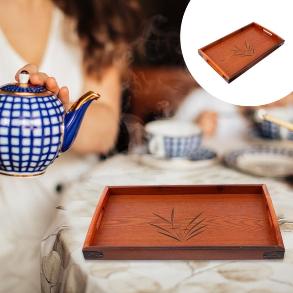 Masteelf Wooden Pallet Coffee Serving Tray Luxury High-quality Material Travel