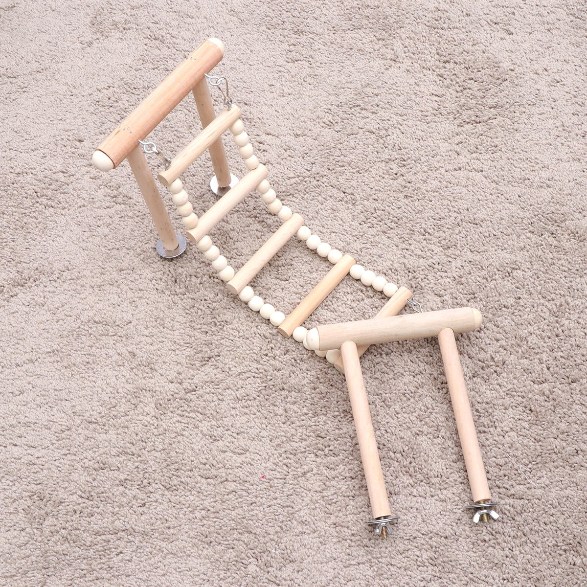 Photo inspiration: Visual Reference: Masteelf Wooden Parrot Swing Cage Standing Rack 1 Set Climbing