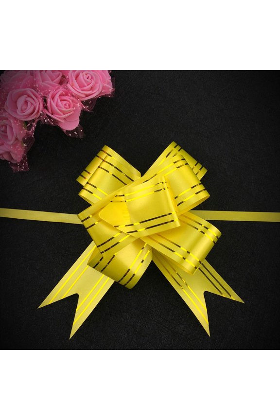 Worgeous 20 PCS Orange Bows for Wrapping Decorations Wedding Car Yellow 70.00X4.50X0.10CM