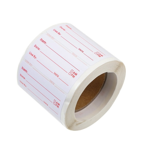 Masteelf 1 Roll Writable Permanent Food Labels Self Adhesive Stickers