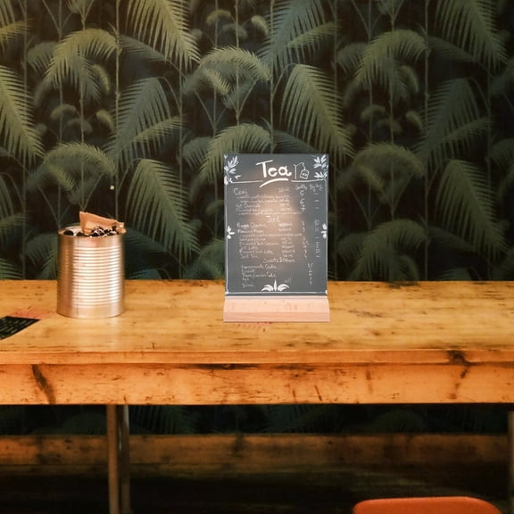 Masteelf Yellow Desktop Menu Holder Steady on Display Stand Made of Synthetic Material Keeps Safe Against Dust Water