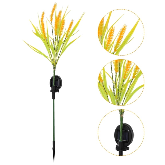 WRITWAA Solar Powered Garden Light with Yellow PVC Stake for Outdoor Pathway and Yard Lighting