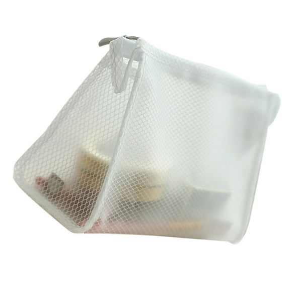 Masteelf Zipper Mesh Bag Cosmetic Clear Makeup with Bath Toy Holder Travel