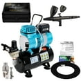 thumbnail image 1 of Master Airbrush Cool Runner II Dual Fan Air Storage Tank Compressor System Kit with Master Elite Plus Elite Level Performance Airbrush Set, Case, Dual-Action, 0.3mm Tip, 2 Cups, Hose Holder, 1 of 7