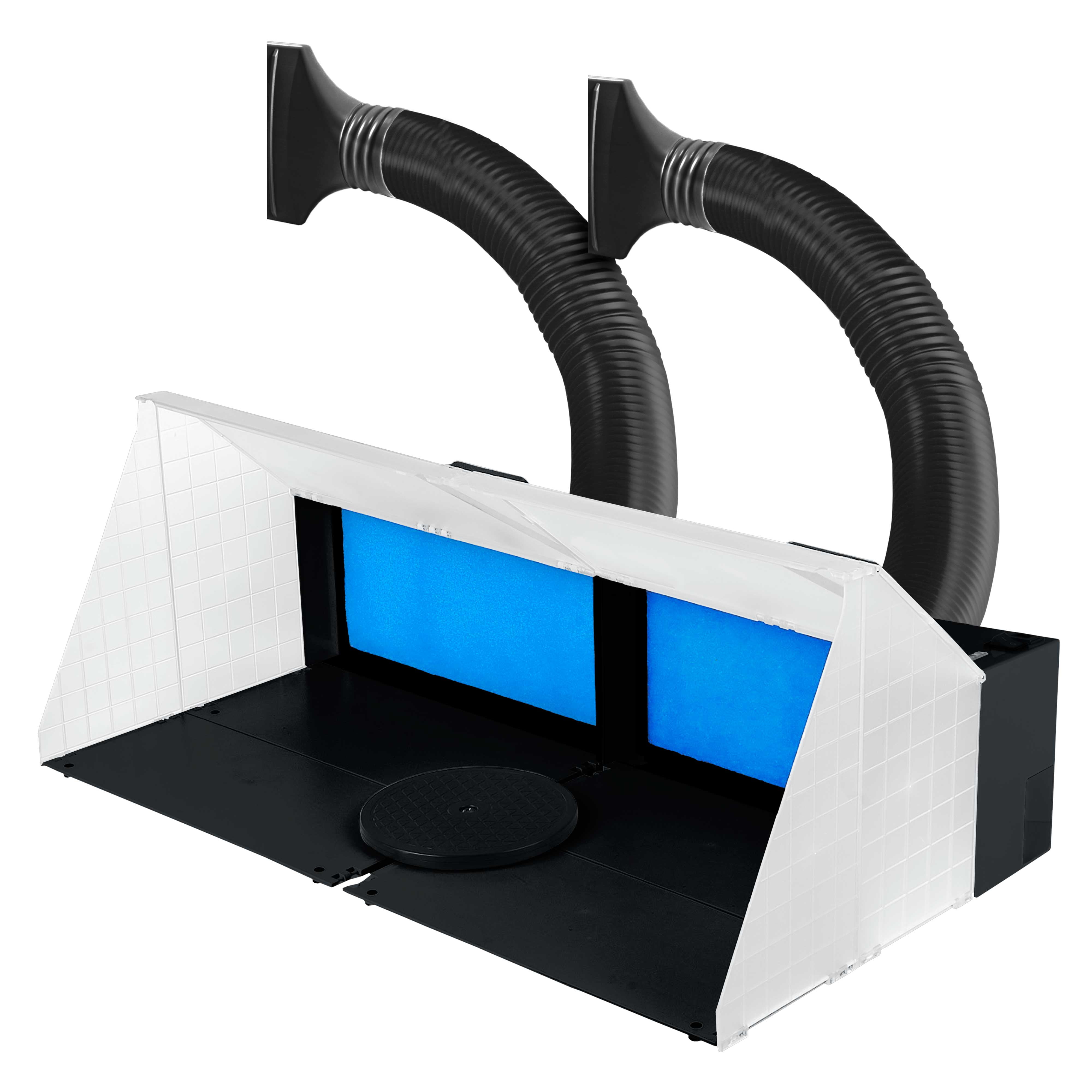 I.E.E. Portable Airbrush Spray Booth With Adjustable LED Lighting - Includes 6ft Exhaust Hose For Painting, Crafts, Cakes