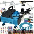 thumbnail image 2 of Master Airbrush Cool Runner II Kit – 3 Airbrushes, Dual Fan Compressor, Hose, Holder & Guide 2 of 9