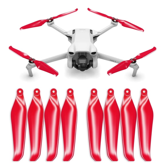 Master Airscrew Stealth Propellers for DJI Mini 3 & Lito 1/X1 - Red, 4 propellers in Set