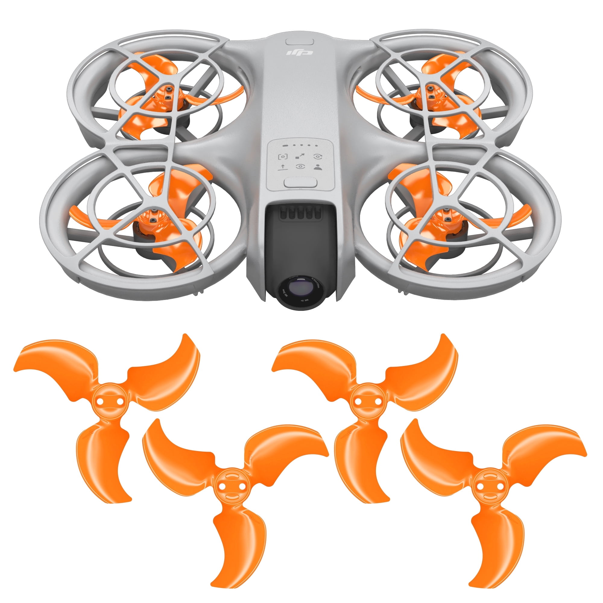 Hélices Master Airscrew Stealth Pour DJI Neo - Lot De 4, Plus Silencieuses, +6% D'Autonomie - Couleur Orange
