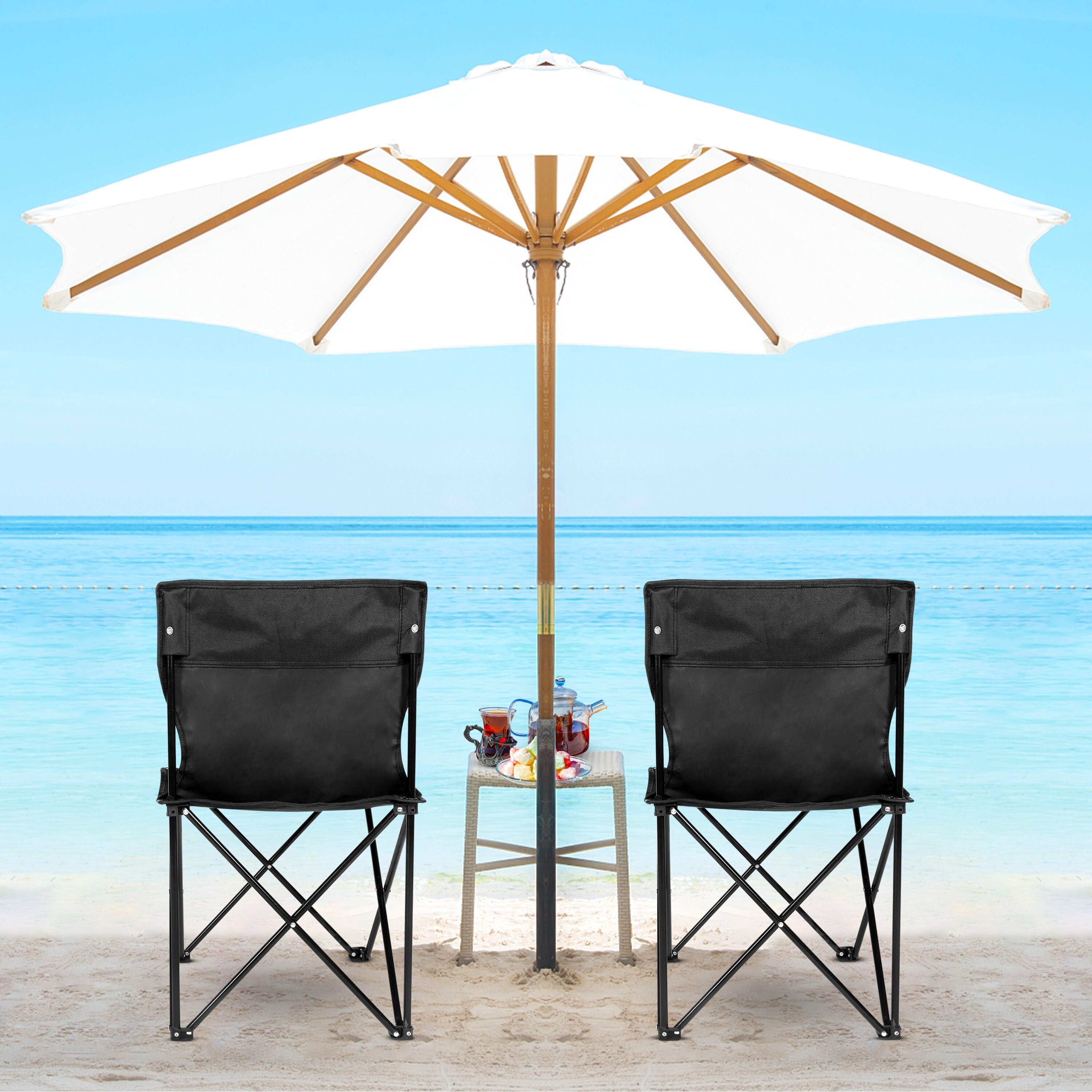 Master Armless Foldable Camping Chair With Carry Bag Outdoor Hiking