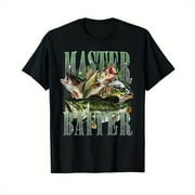 Master Baiter Bass Fishing Fisher Papa Dad Happy Fathers Day T-Shirt