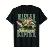 Master Baiter Bass Fishing Fisher Papa Dad Happy Fathers Day T-Shirt