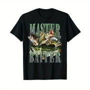 Master Baiter Bass Fishing Fisher Papa Dad Happy Fathers Day T-Shirt