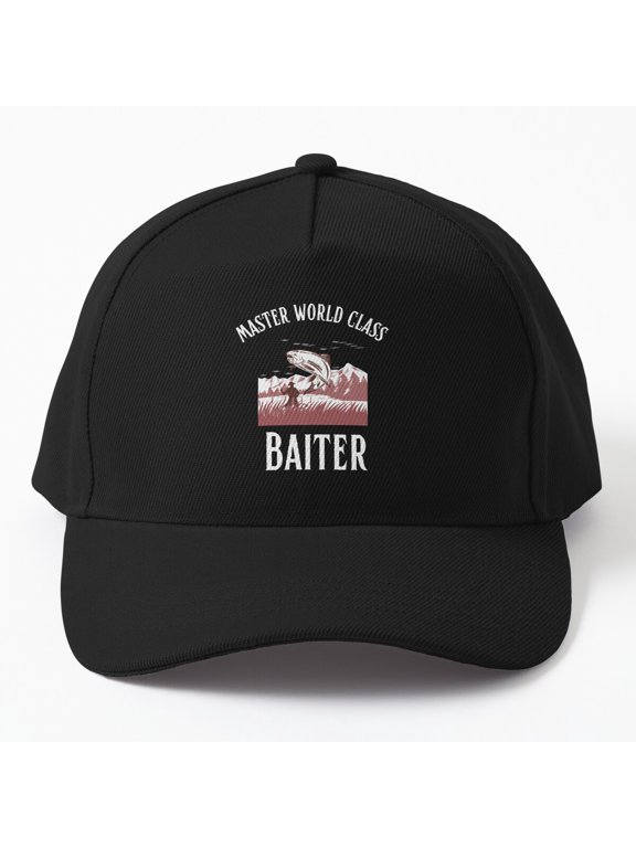 Master Baiter Fisherman Baseball Hat, Fishing Gift Design for Men, Classic Cap