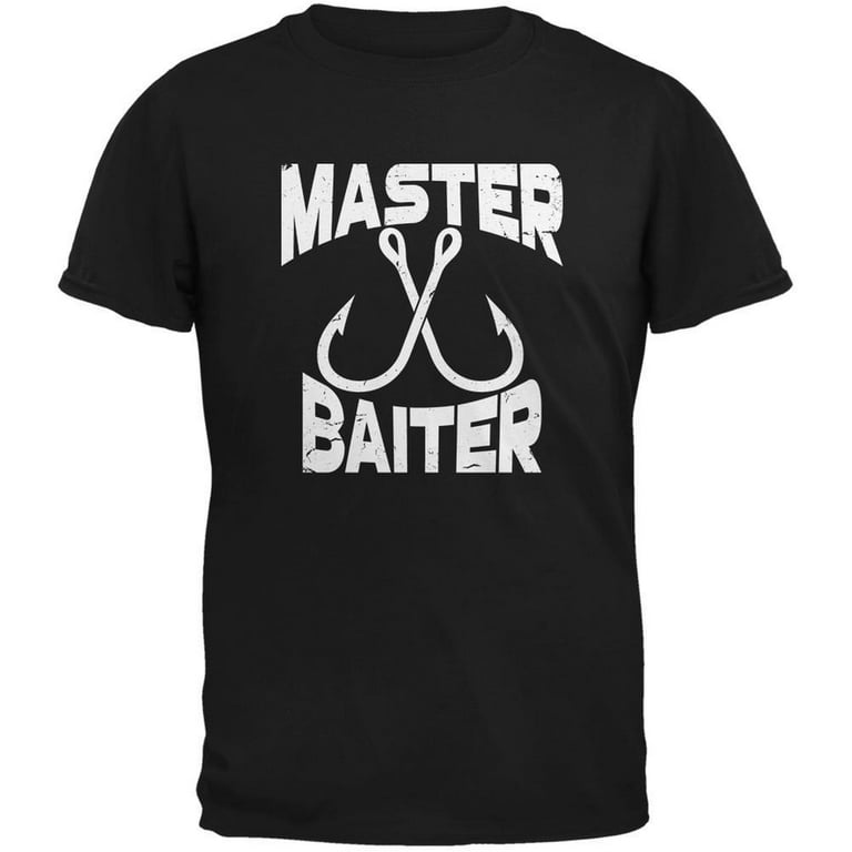 Master Baiter Fishing Black Adult T-Shirt - X-Large 