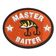 thumbnail image 1 of Master Baiter Fishing Hook Bait Angler Applique Multi-Color Embroidered Iron-On Patch - 3 Inch Medium, 1 of 5
