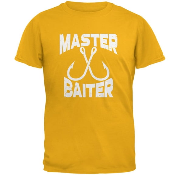 Master Baiter Fishing Mens T Shirt Gold MD