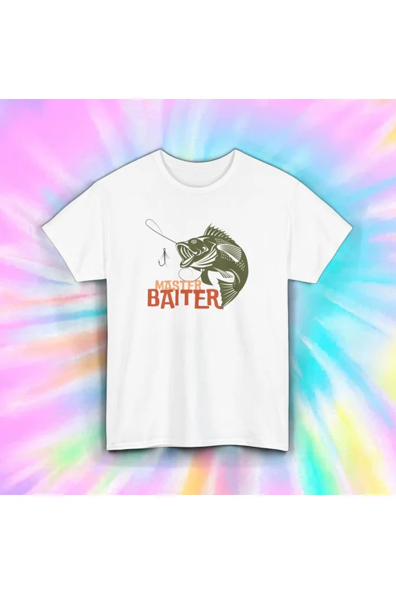 Master Baiter Funny Fishing Joke Angler Humor Outdoor Gift Unisex T-Shirt, up to size 5XL
