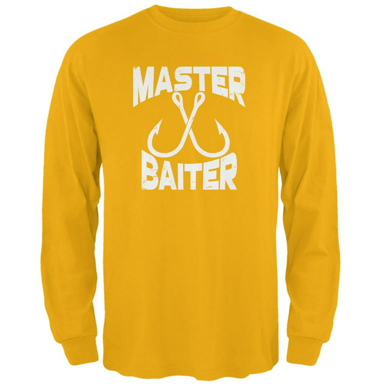 Master Baiter Mens Long Sleeve T Shirt Gold MD