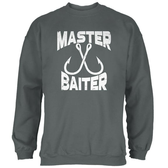 Master Baiter Mens Sweatshirt Charcoal LG