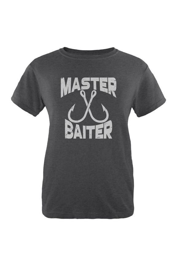 Master Baiter Womens Heather T Shirt Deep Heather X-LG