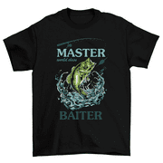 JAX OF HEARTS Master Baiter World Class Funny Fishing Fisherman Men's T-Shirt