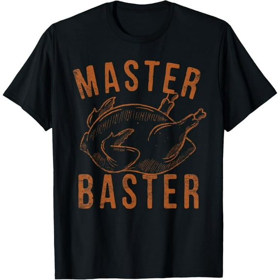 Master Baster Funny Turkey Print Happy Thanksgiving Day T-Shirt
