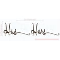 thumbnail image 1 of Master Bathroom Décor His Hers Lettering Bedroom Wall Decals Chocolate Brown, 1 of 6
