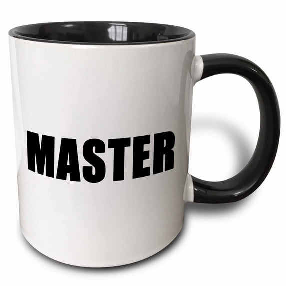 3drose, Master Black, 11oz Two-tone Black Mug