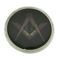 thumbnail image 1 of Master Black Mason Masonic Fraternal Compass Masonry Freemasonry Belt Buckle New, 1 of 2