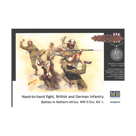 Master Box Hand-to-Hand Combat - British & German Infantry, Battles in Northern Africa New